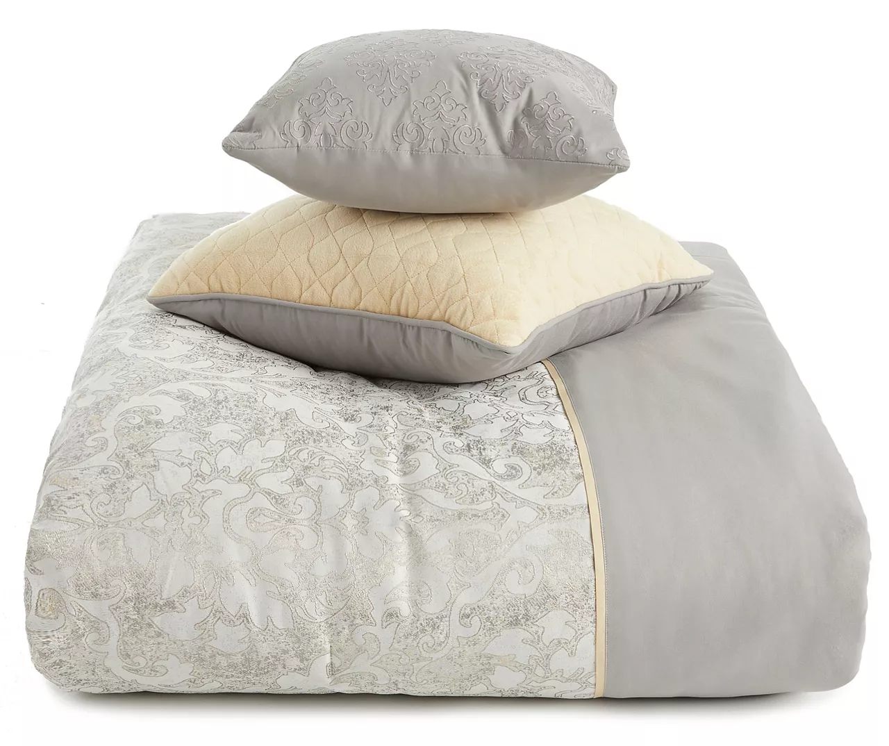 Broyhill Samille Gray & Mustard 8-Piece Comforter Set Broyhill Samille Gray & Mustard 8-Piece Comforter Set -Big Lots Furniture Store 810459636 1