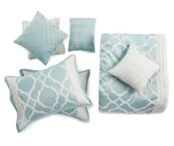Broyhill Tiago Aqua 8-Piece Comforter Set -Big Lots Furniture Store 810459637 1 1