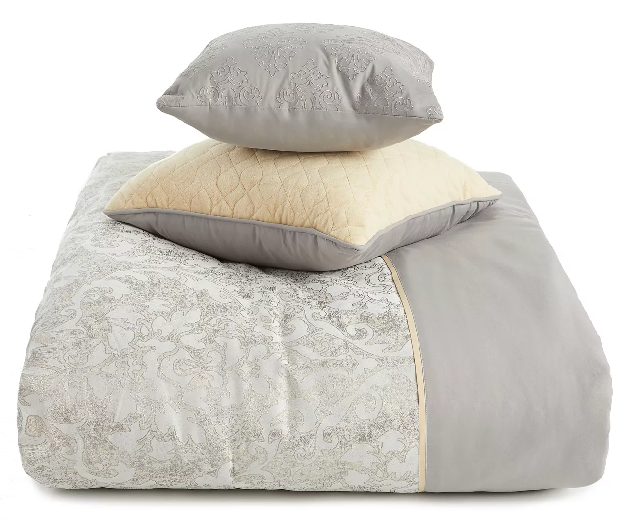 Broyhill Samille Gray & Mustard 8-Piece Comforter Set Broyhill Samille Gray & Mustard 8-Piece Comforter Set -Big Lots Furniture Store 810459763 2