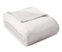 Broyhill Gray Velvet Plush Blanket -Big Lots Furniture Store 810469147 1