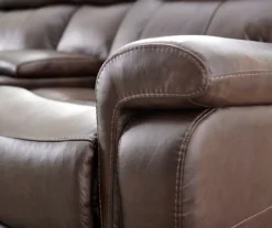 Wellsley Leather Power Reclining Console Loveseat -Big Lots Furniture Store 810469259 9