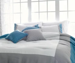 Vittorio Teal & Gray Comforter Set 2 Vittorio Teal & Gray Comforter Set -Big Lots Furniture Store 810485246 810485247 3