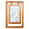 Double-Framed Blue Damask Hanging Wall Decor