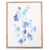Blue Flowers Framed Canvas