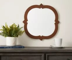 Brown Wooden Wall Mirror -Big Lots Furniture Store 810513688 2