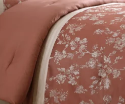 Broyhill Kirkwale Rust Floral Jacquard 8-Piece Comforter Set -Big Lots Furniture Store 810515916 1