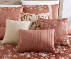 Broyhill Kirkwale Rust Floral Jacquard 8-Piece Comforter Set -Big Lots Furniture Store 810515916 3