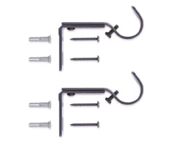 Legacy Brown-Black Adjustable Curtain Rod Brackets, 2-Pack -Big Lots Furniture Store 810524291 7