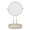 Tan Glaze Oval Tray Mirror