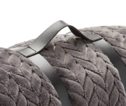 Atmosphere Gray Zigzag-Embossed Velvet King Blanket -Big Lots Furniture Store 810531014 3