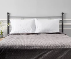 Atmosphere Gray Zigzag-Embossed Velvet King Blanket -Big Lots Furniture Store 810531014 4