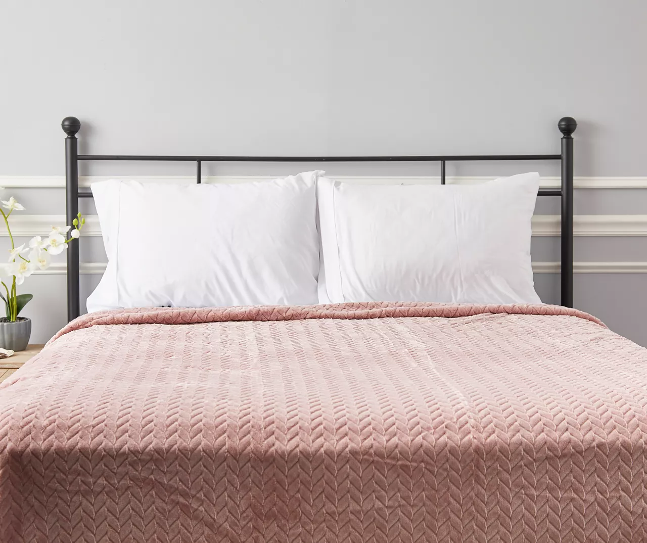 Sepia Rose Zigzag-Embossed Velvet King Blanket Sepia Rose Zigzag-Embossed Velvet King Blanket -Big Lots Furniture Store 810531015 810617577 5