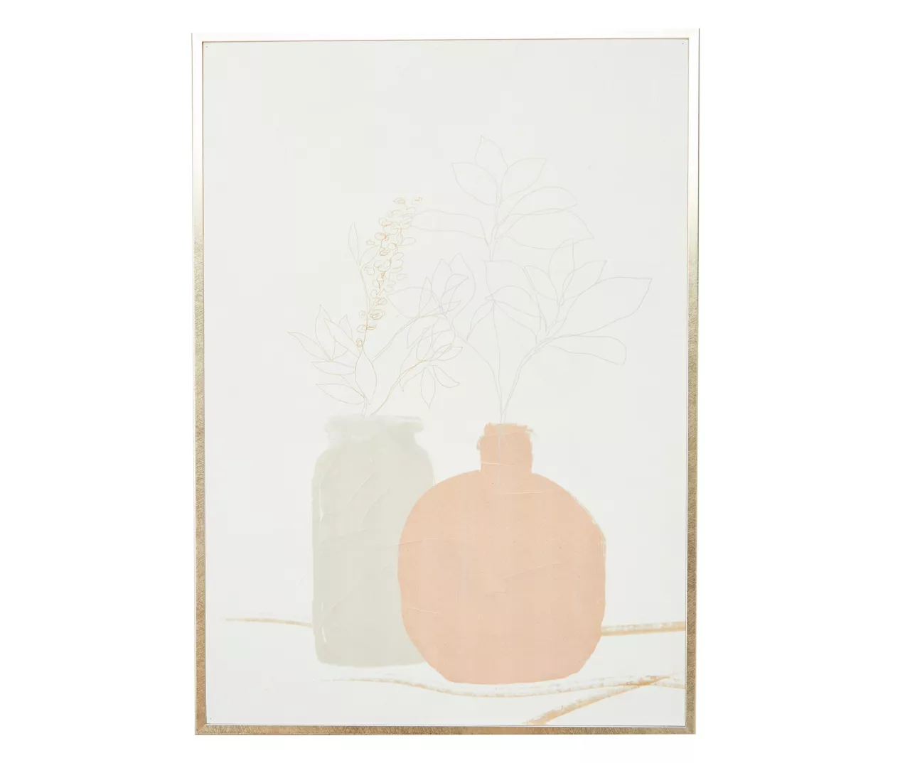 Pink & Gray Potted Plants Framed Canvas Pink & Gray Potted Plants Framed Canvas -Big Lots Furniture Store 810540305