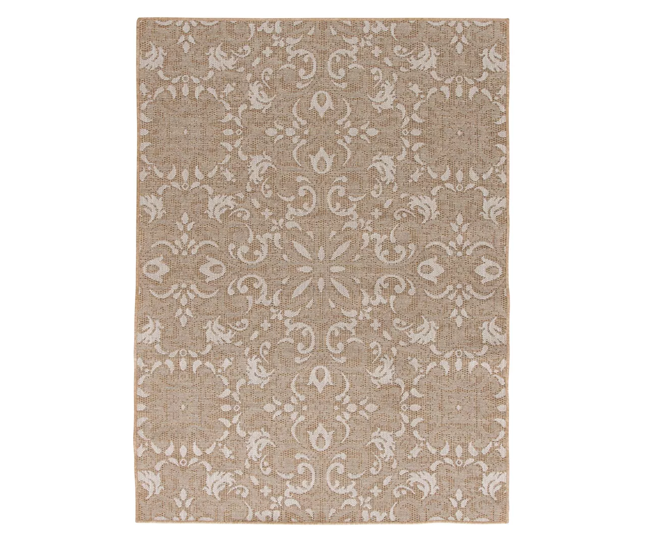 Sandpointe Tan & Ecru Damask Outdoor Area Rug, (5' x 7') Sandpointe Tan & Ecru Damask Outdoor Area Rug, (5' X 7') -Big Lots Furniture Store 810546500 810546501 810546502 1