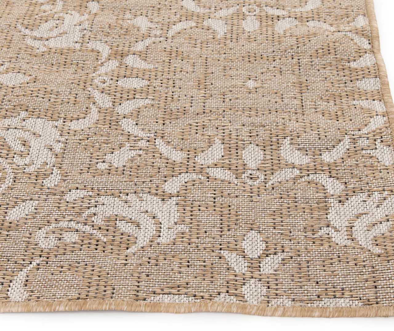 Sandpointe Tan & Ecru Damask Outdoor Area Rug, (5' x 7') Sandpointe Tan & Ecru Damask Outdoor Area Rug, (5' X 7') -Big Lots Furniture Store 810546500 810546501 810546502 2