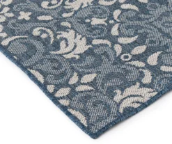 Broyhill Sandpointe Cobalt & Ecru Damask Outdoor Area Rug -Big Lots Furniture Store 810546507 810546506 810546505 810546504 810546503 3
