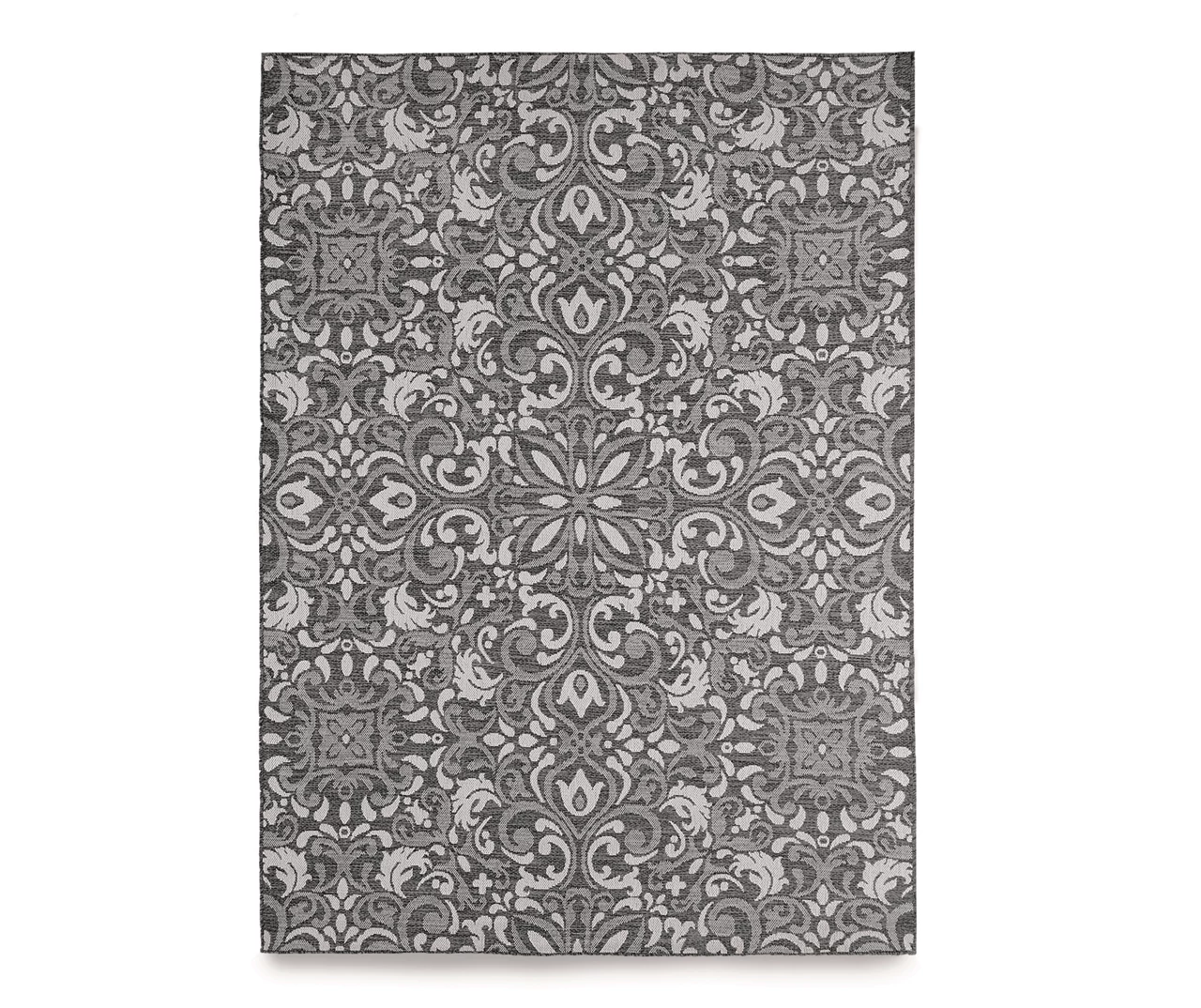 Broyhill Sandpointe Granite & Ecru Damask Outdoor Area Rug Broyhill Sandpointe Granite & Ecru Damask Outdoor Area Rug -Big Lots Furniture Store 810546510 1