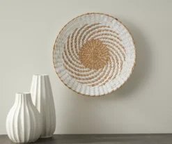 White Round Woven Swirl Wall Decor -Big Lots Furniture Store 810547450 2