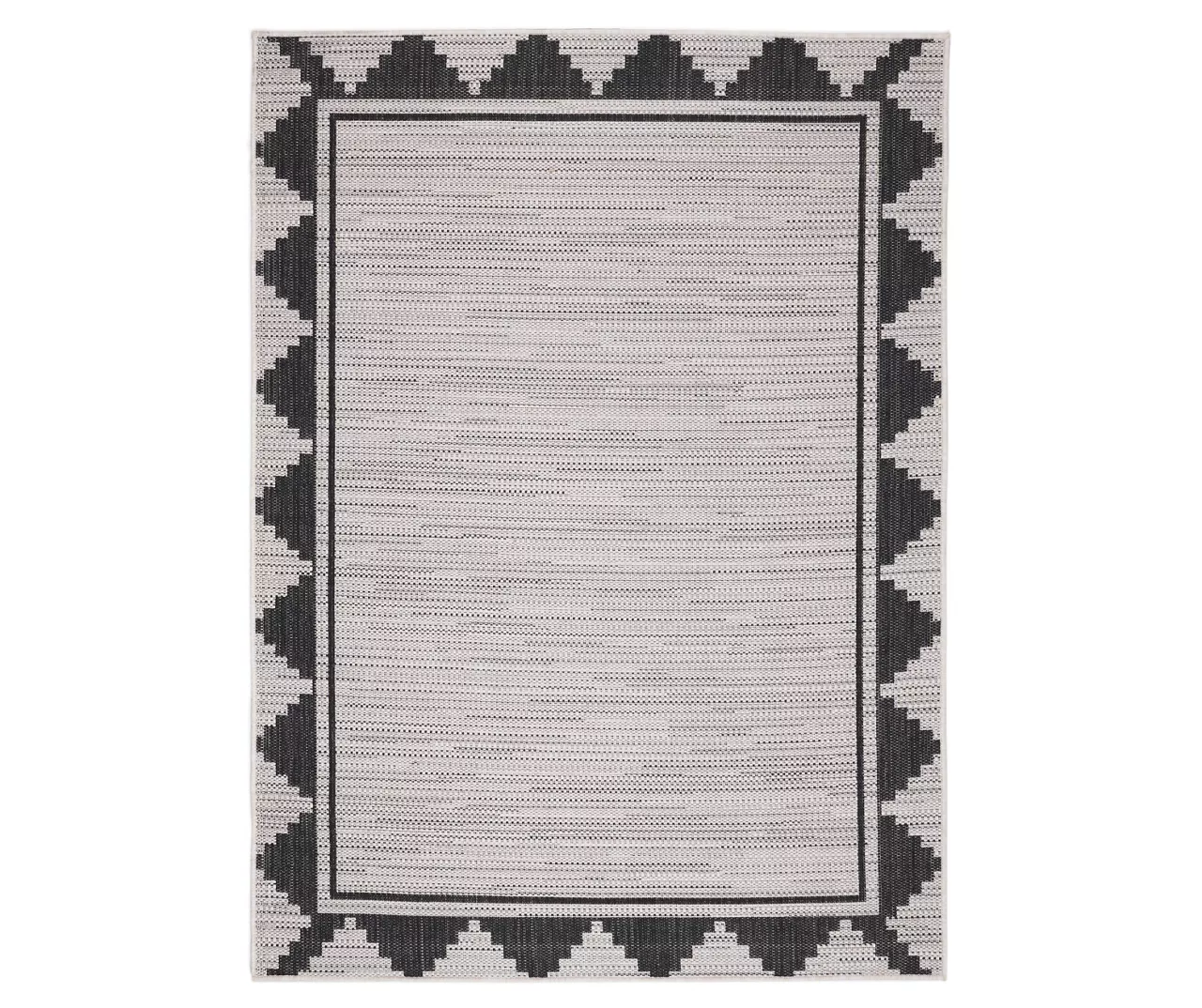 Broyhill Gray & Black Geometric Border Indoor/Outdoor Area Rug Broyhill Gray & Black Geometric Border Indoor/Outdoor Area Rug -Big Lots Furniture Store 810547883 1