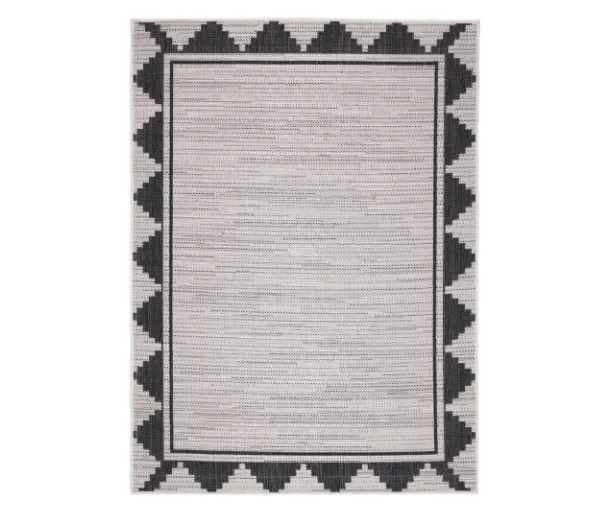 Broyhill Gray & Black Geometric Border Indoor/Outdoor Area Rug Broyhill Gray & Black Geometric Border Indoor/Outdoor Area Rug -Big Lots Furniture Store 810547883 810547882 810547881 1 2