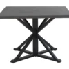 Autumn Cove Brown Wood Look Square Steel Patio Dining Table