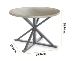 Sandpointe Neutral Steel Round Patio Dining Table -Big Lots Furniture Store 810554377 99 2