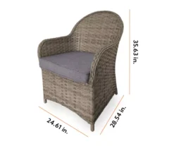 Broyhill Autumn Cove All-Weather Wicker Cushioned Patio Captain's Dining Chair -Big Lots Furniture Store 810554527 99 1