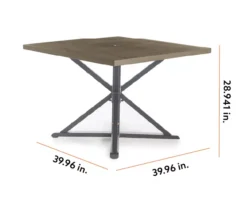 Autumn Cove Light Brown Wood Look Square Steel Patio Dining Table 6 Autumn Cove Light Brown Wood Look Square Steel Patio Dining Table -Big Lots Furniture Store 810557039 99 2 1