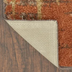 Broyhill Brown & Red Abstract Patchwork Accent Rug -Big Lots Furniture Store 810557489 2