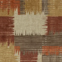 Broyhill Brown & Red Abstract Patchwork Accent Rug -Big Lots Furniture Store 810557489 3