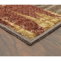 Broyhill Brown & Red Abstract Patchwork Accent Rug -Big Lots Furniture Store 810557489 4