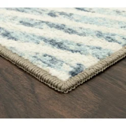 Broyhill Blue & Brown Modern Angles Accent Rug -Big Lots Furniture Store 810557655 1