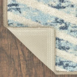 Broyhill Blue & Brown Modern Angles Accent Rug -Big Lots Furniture Store 810557655 4