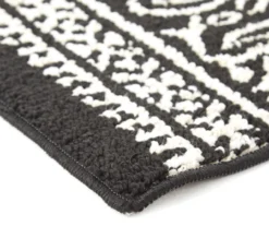 Broyhill Black & White Ornate Fascination Accent Rug -Big Lots Furniture Store 810557659 1