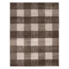 Regina Brown & Greige Checkerboard Area Rug, (8' X 10')