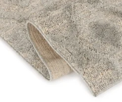 London Light Gray Diamond Lattice Shag Runner Rug, (2' X 7') -Big Lots Furniture Store 810562953 2