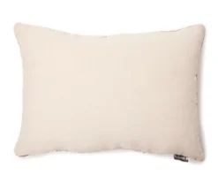 Black & White Knotted Stripe Rectangle Throw Pillow -Big Lots Furniture Store 810565452 1