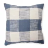Linden Navy & Cream Buffalo Plaid Square Throw Pillow