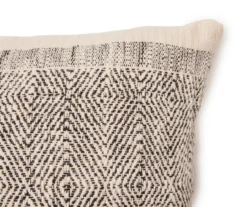 Hawthorne Black & White Geometric Square Throw Pillow -Big Lots Furniture Store 810565727 2