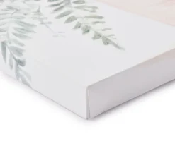 White & Green Embellished Cattail Wrapped Canvas -Big Lots Furniture Store 810567733 810567732 1