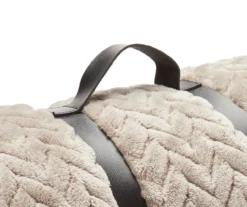 Tan Chevron Embossed Velvet King Blanket -Big Lots Furniture Store 810573799 810573801 3 1