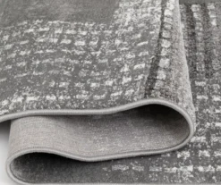 Hollyn Gunmetal Abstract Patchwork Area Rug, (5' X 7') -Big Lots Furniture Store 810586499 810586495 810586503 4