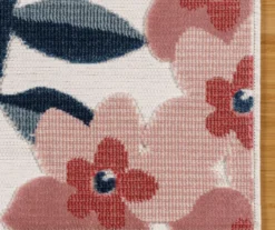 Broyhill Nauru Blue & Pink Floral Outdoor Area Rug -Big Lots Furniture Store 810586608 810586609 810586610 A1 1 1