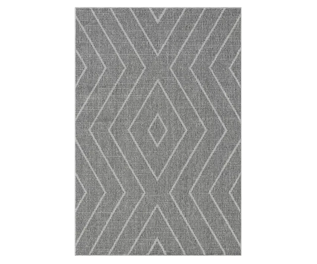 Jani Lagos Gray Geometric Outdoor Area Rug, (5' x 7') Jani Lagos Gray Geometric Outdoor Area Rug, (5' X 7') -Big Lots Furniture Store 810586754 810586755 810586756 A0 1 1