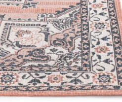 Broyhill Braiden Orange & Navy Floral Medallion Outdoor Area Rug -Big Lots Furniture Store 810587368 810587369 810587370 2