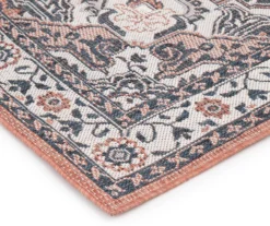Broyhill Braiden Orange & Navy Floral Medallion Outdoor Area Rug -Big Lots Furniture Store 810587368 810587369 810587370 3