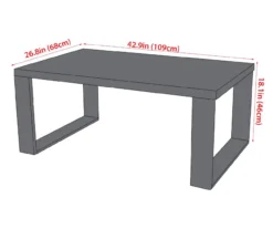 Chico Wood Look Steel Coffee Table -Big Lots Furniture Store 810588211 X0 1