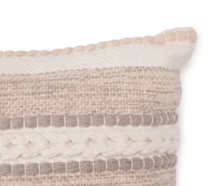 White & Tan Woven Dot Stripe Throw Pillow 2 White & Tan Woven Dot Stripe Throw Pillow -Big Lots Furniture Store 810590728 2 A8