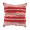 Sable Red & White Stripe Throw Pillow