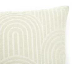 New Beginnings Fog Green & White Arch Chenille Square Throw Pillow -Big Lots Furniture Store 810591654 A8 2